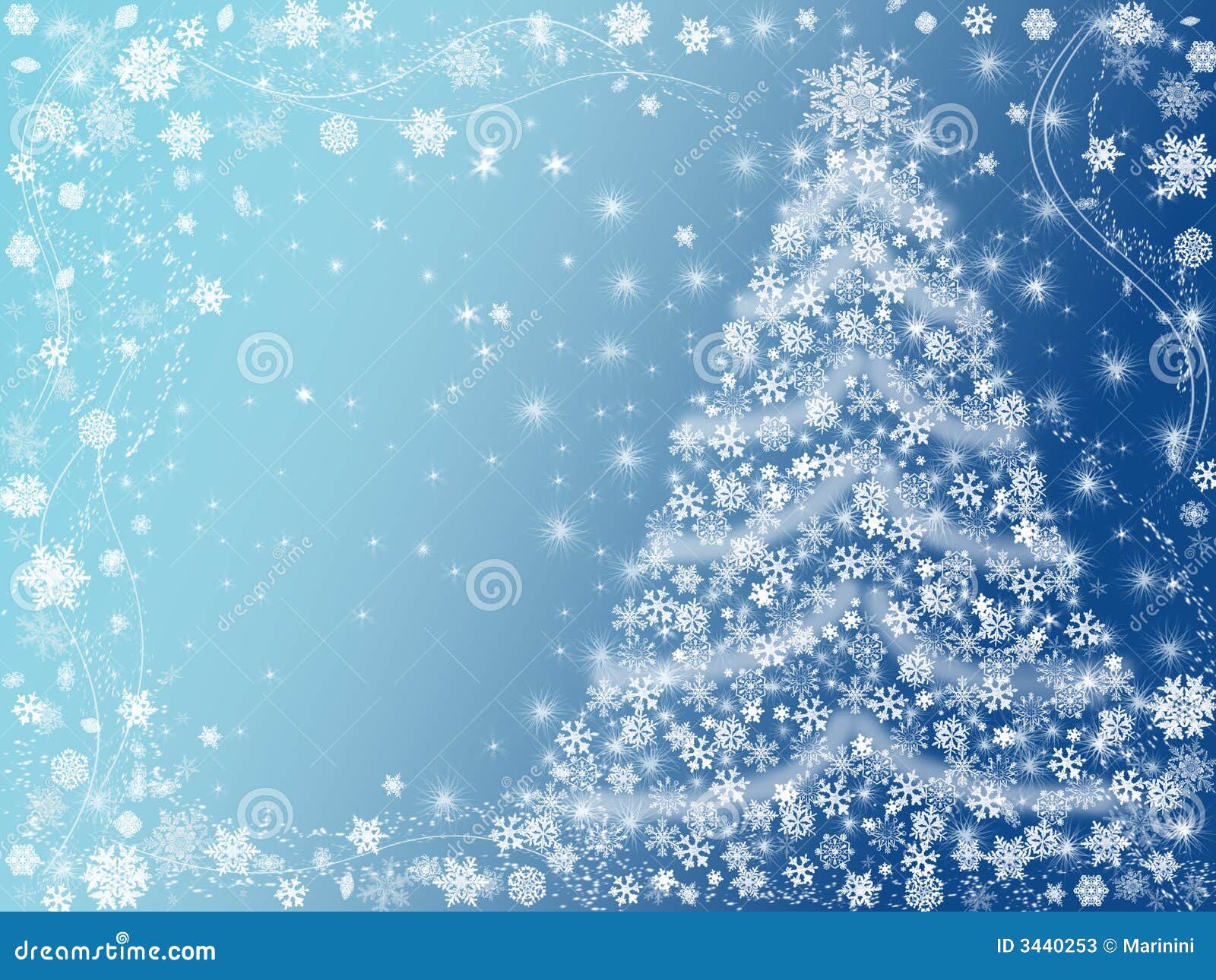 Christmas tree blue stock illustration. Illustration of alder 3440253