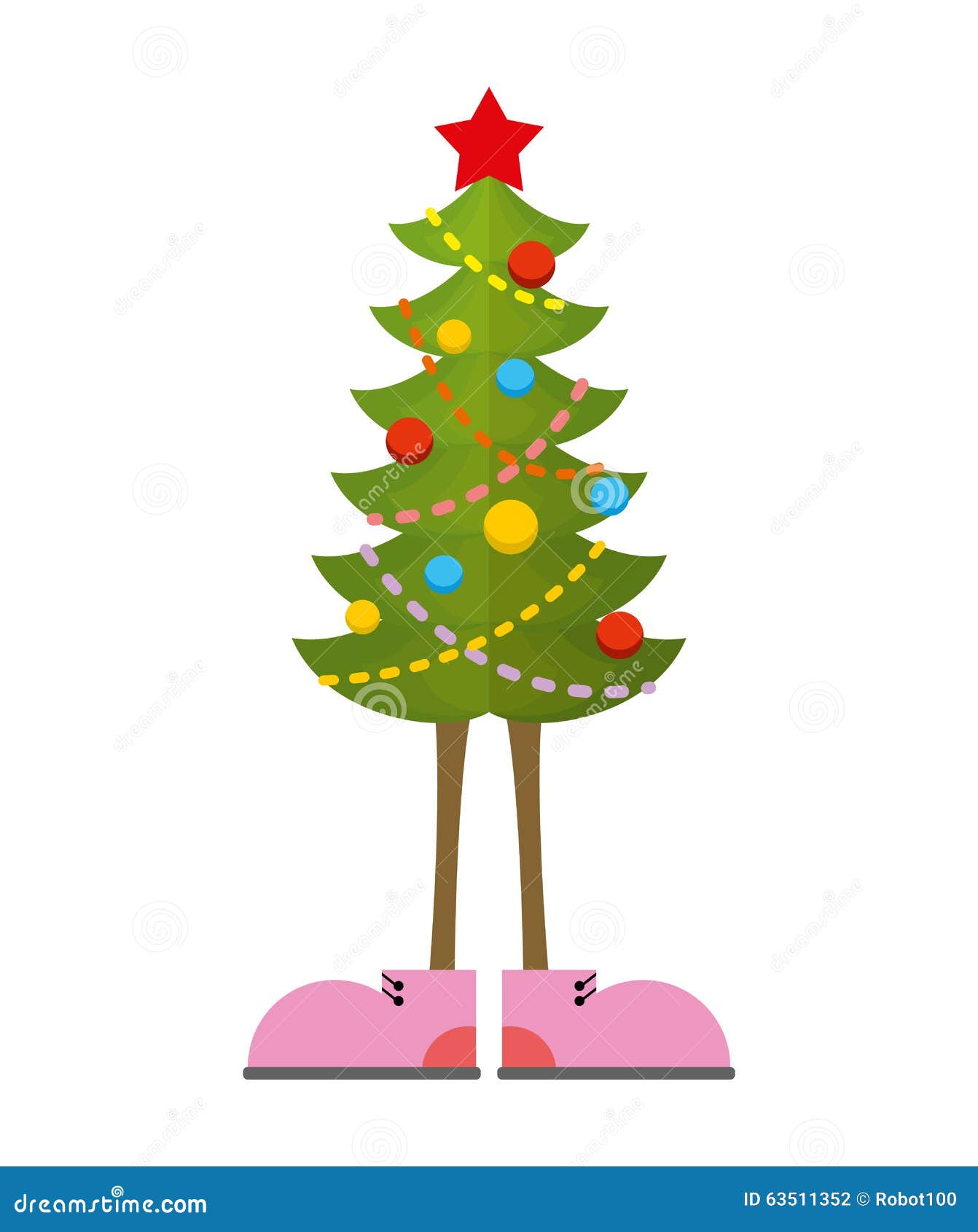 Christmas Tree in Boots. Christmas Tree in Shoe. Pink Shoes Stock ...