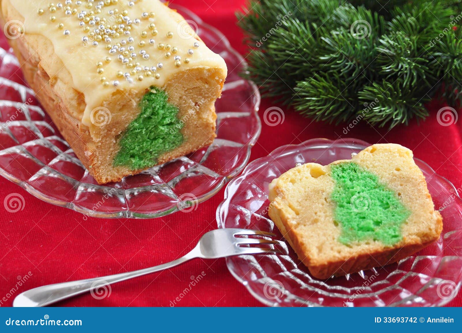 Christmas Tree Cake stock photo. Image of baked, icing 33693742