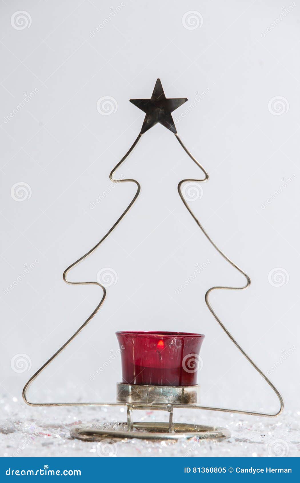 Christmas Tree candle stock image. Image of holder, candle 81360805