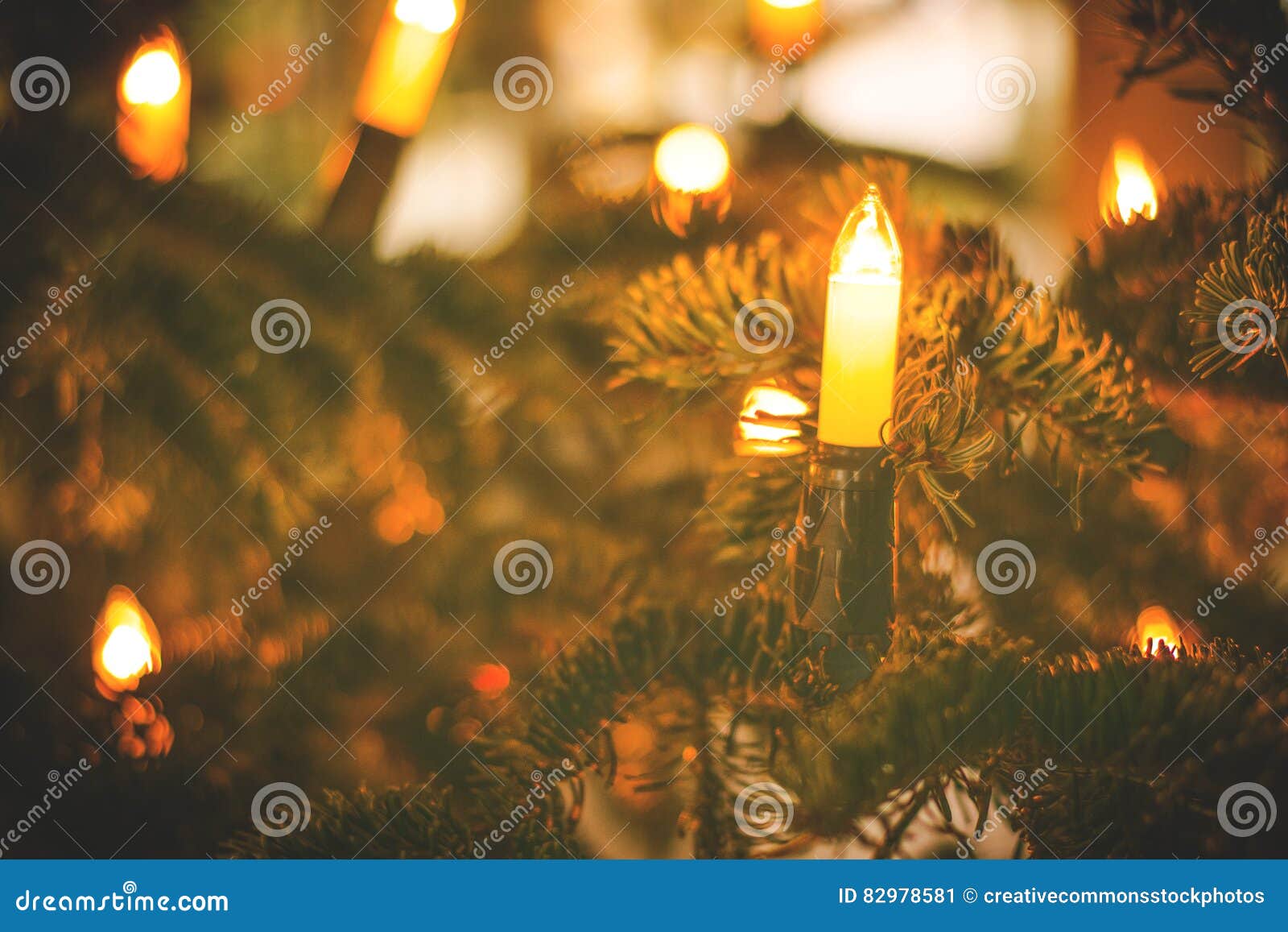 Christmas Tree With Candles Picture. Image 82978581
