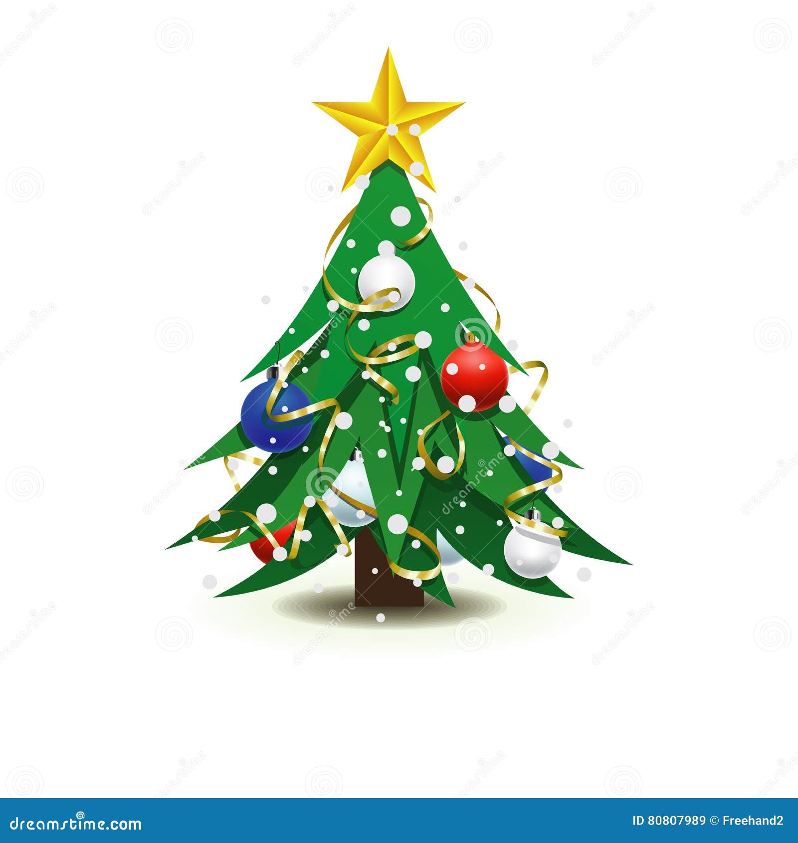 Christmas tree stock illustration. Illustration of graphic - 80807989