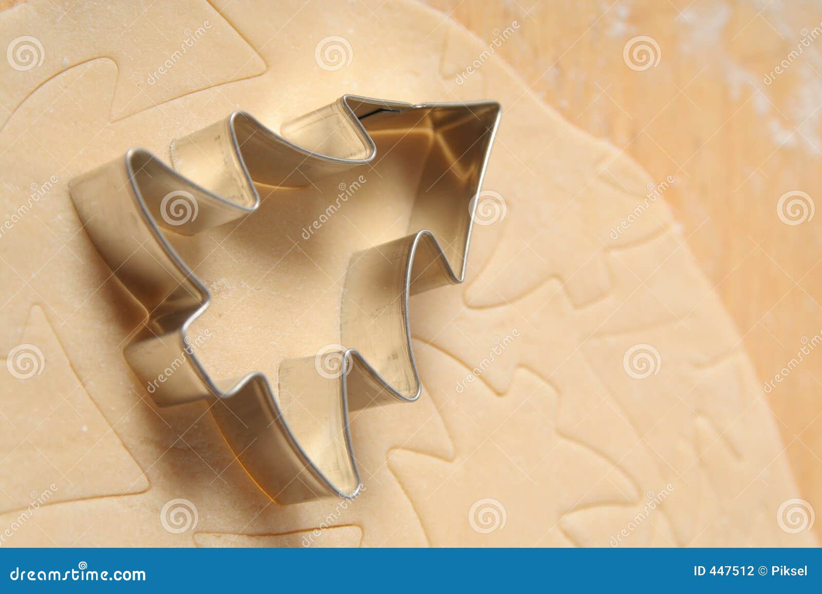 Christmas Tree Cookie Cutter Stock Photo - Image of preparing, shaped