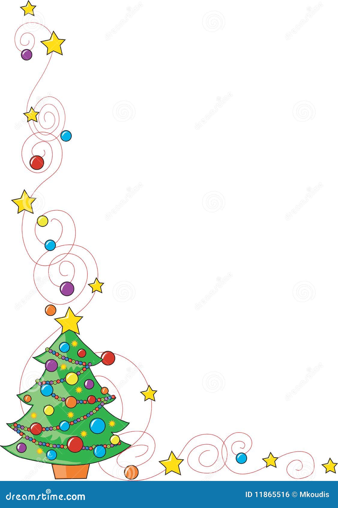 Christmas Tree Corner stock vector. Illustration of christmas 11865516