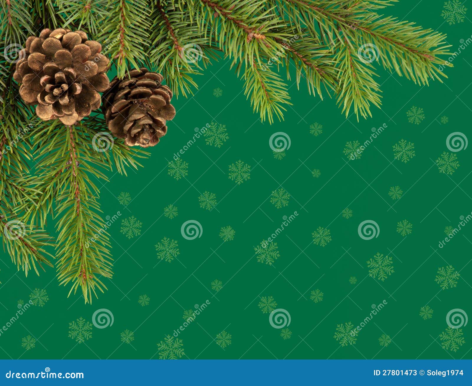 Christmas Tree Decoration on Green Stock Image Image of golden, merry