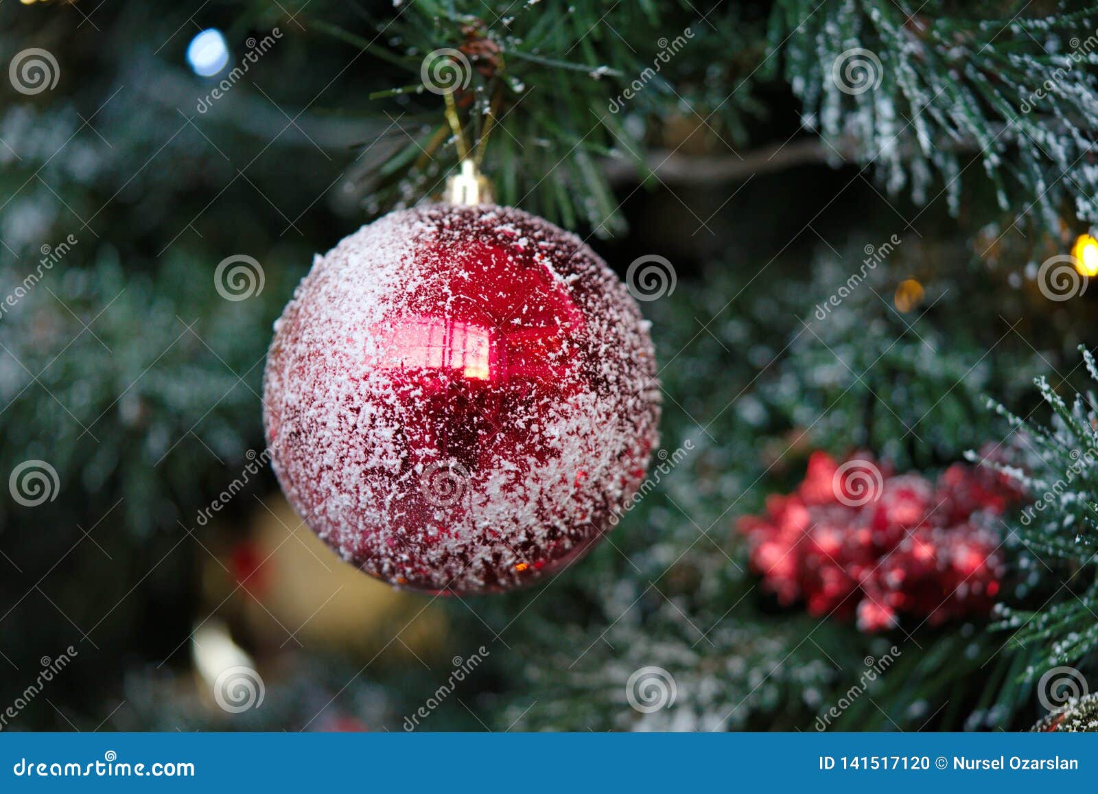 Christmas tree decorations stock photo. Image of happiness - 141517120