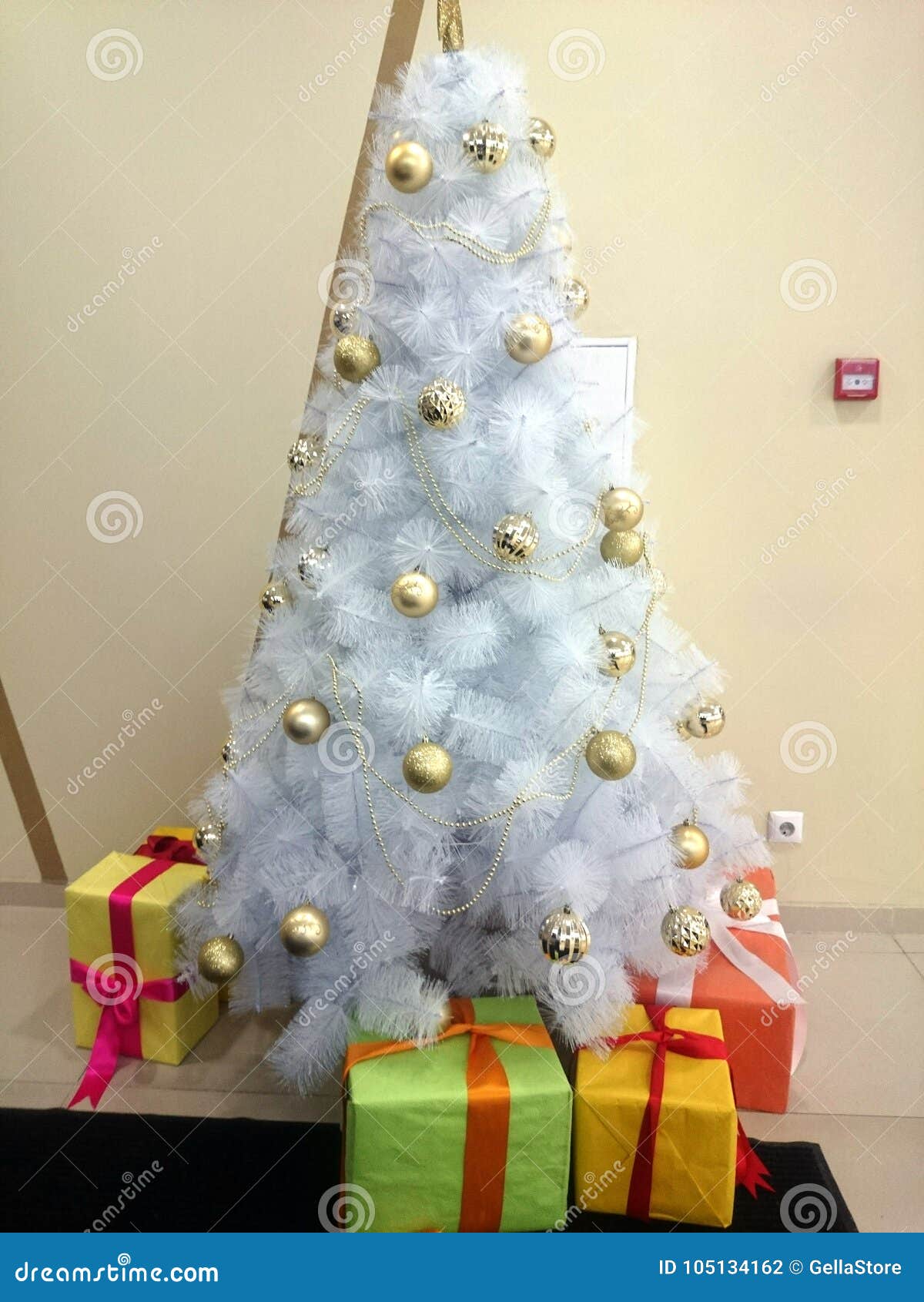 Christmas tree stock photo. Image of gifts, tree, christmas 105134162