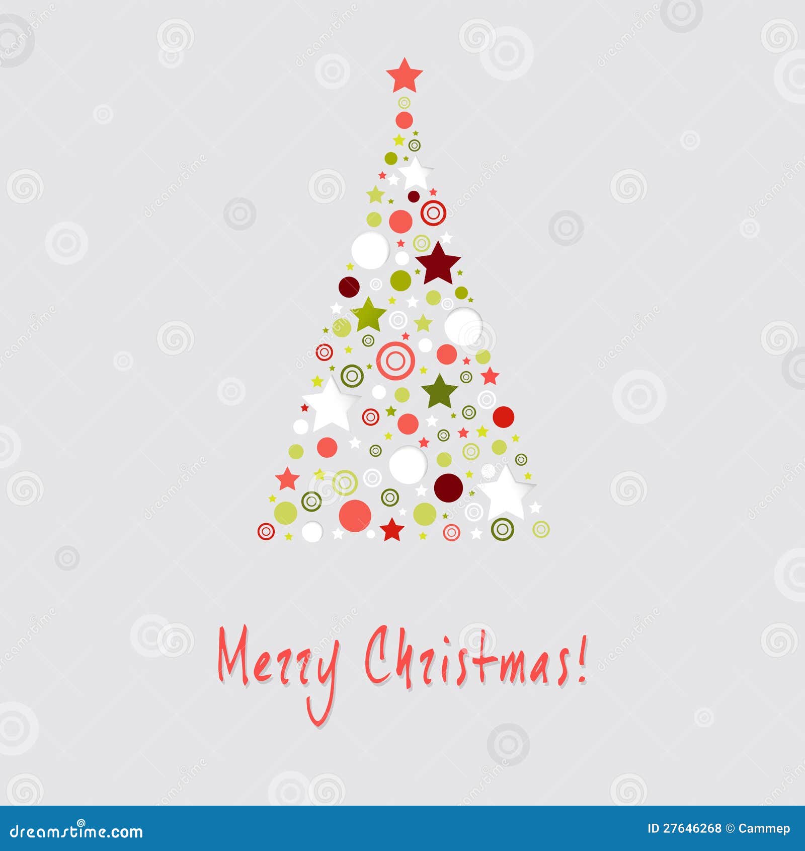Christmas Tree Design Greeting Card Royalty Free Stock 