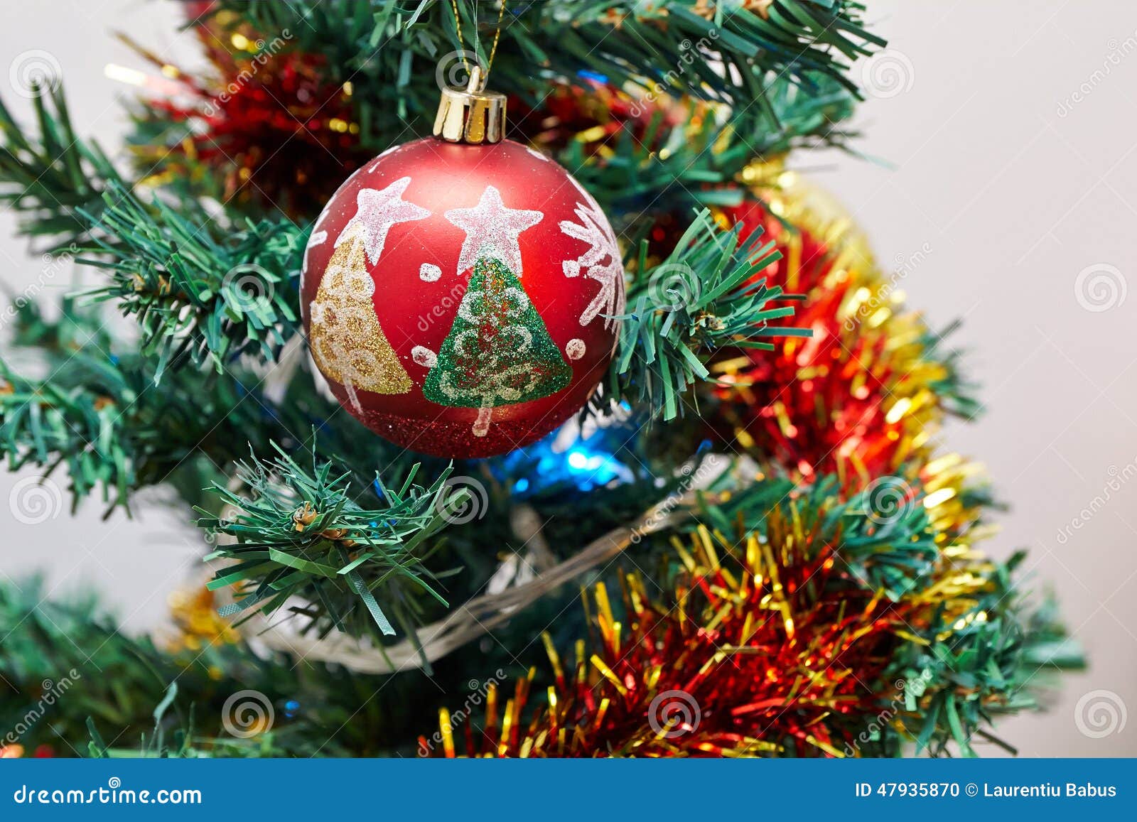 Christmas tree detail stock photo. Image of beautiful - 47935870