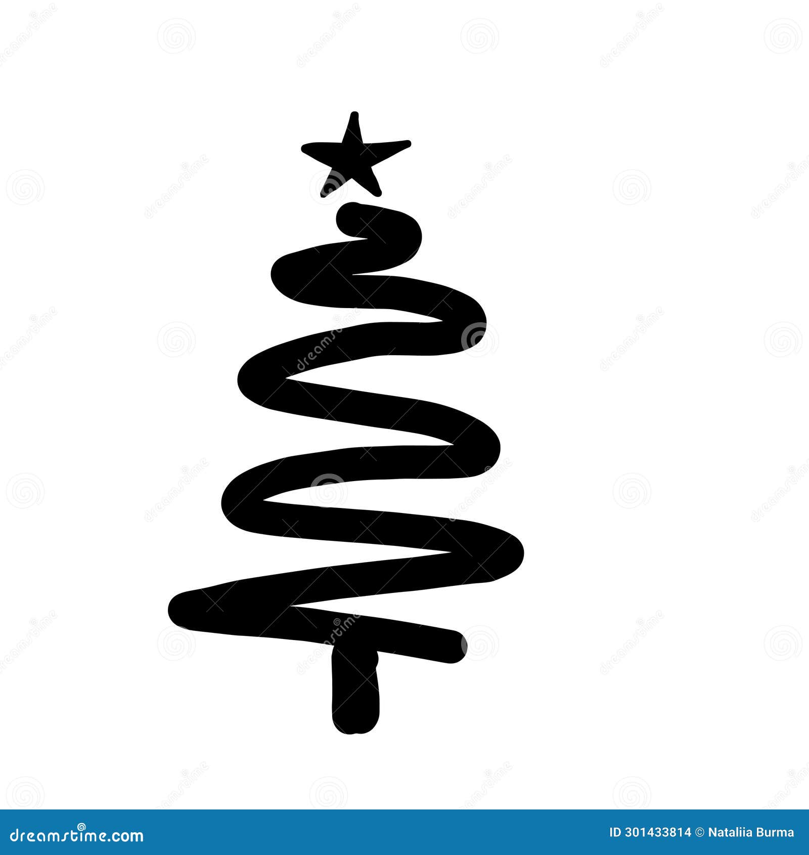 Christmas Tree, Doodle, Drawing Vector, Graphics Stock Illustration