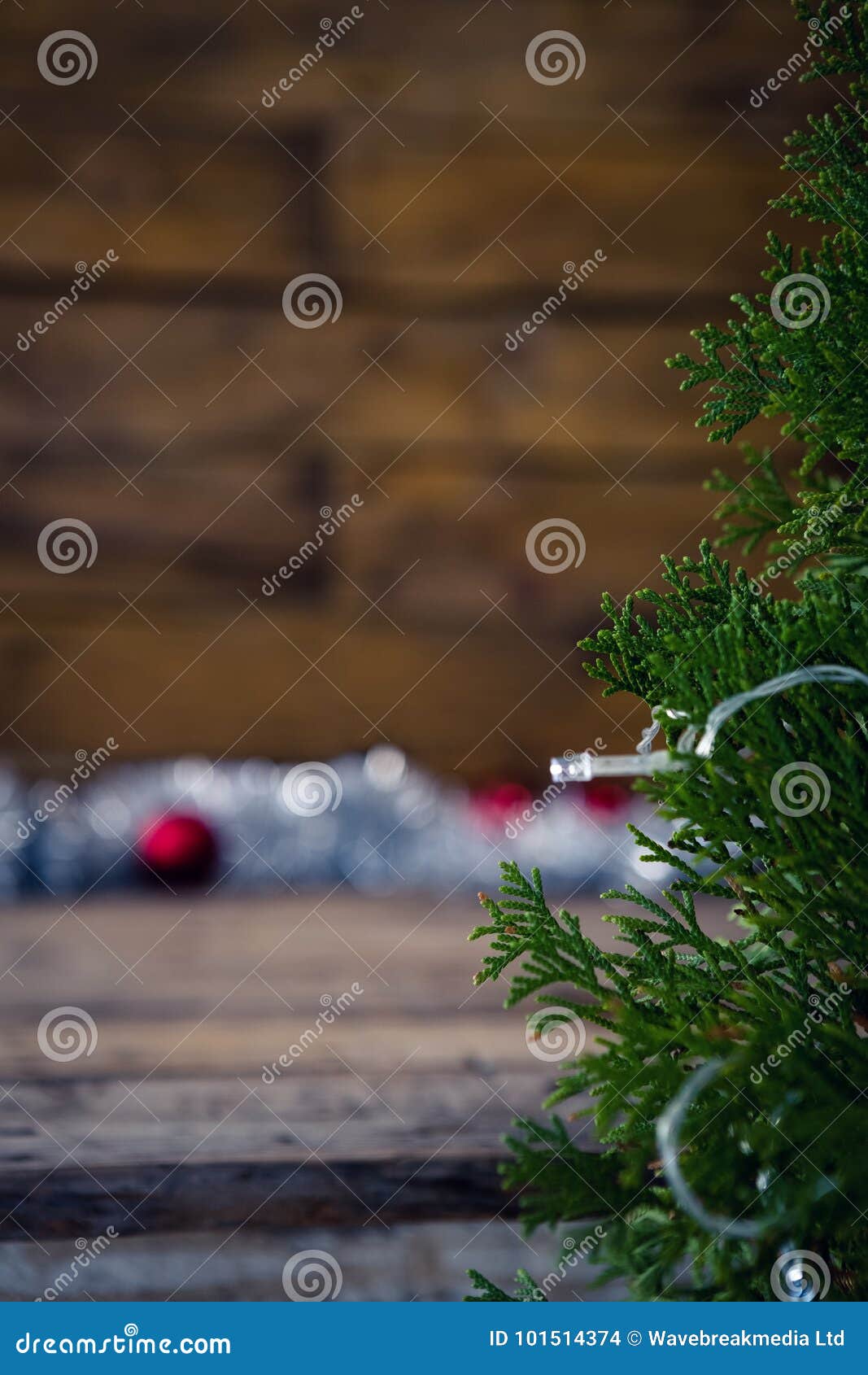 Christmas Tree with Fairy Lights Stock Photo - Image of christmas ...