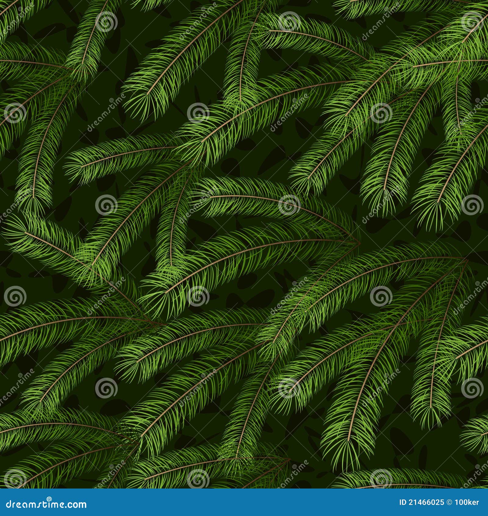 christmas tree fir branch seamless background