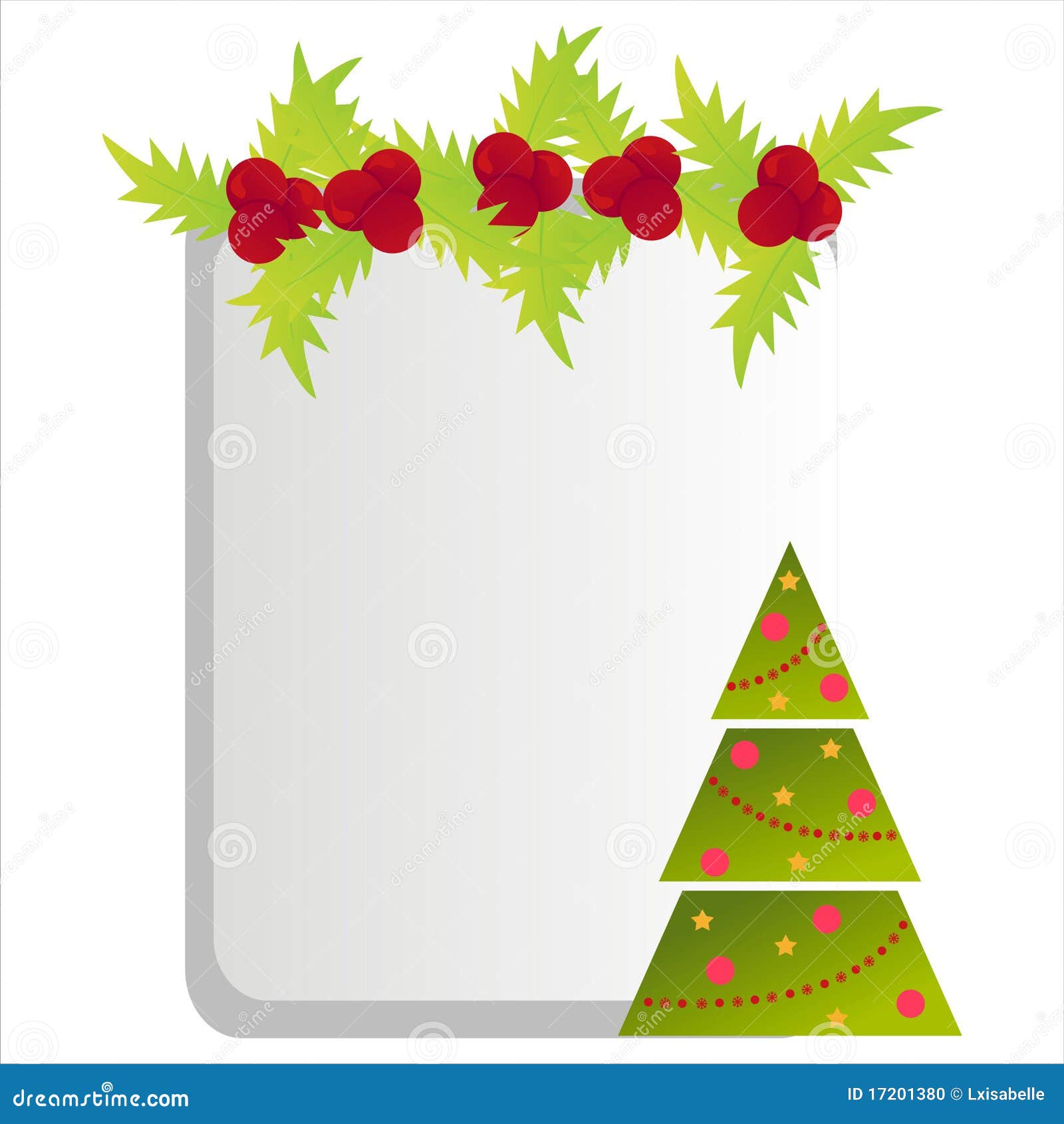 Christmas tree frame stock vector. Illustration of december - 17201380