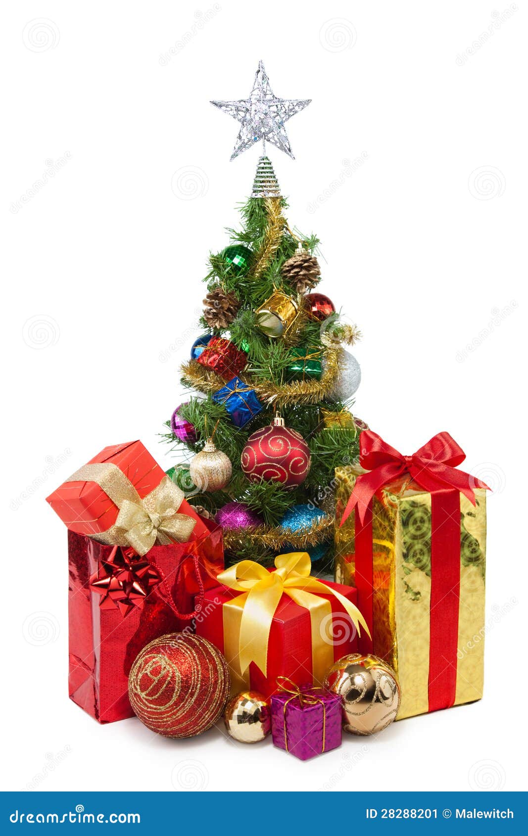 Christmas Tree&gift Boxes30 Stock Image Image of object, green 28288201