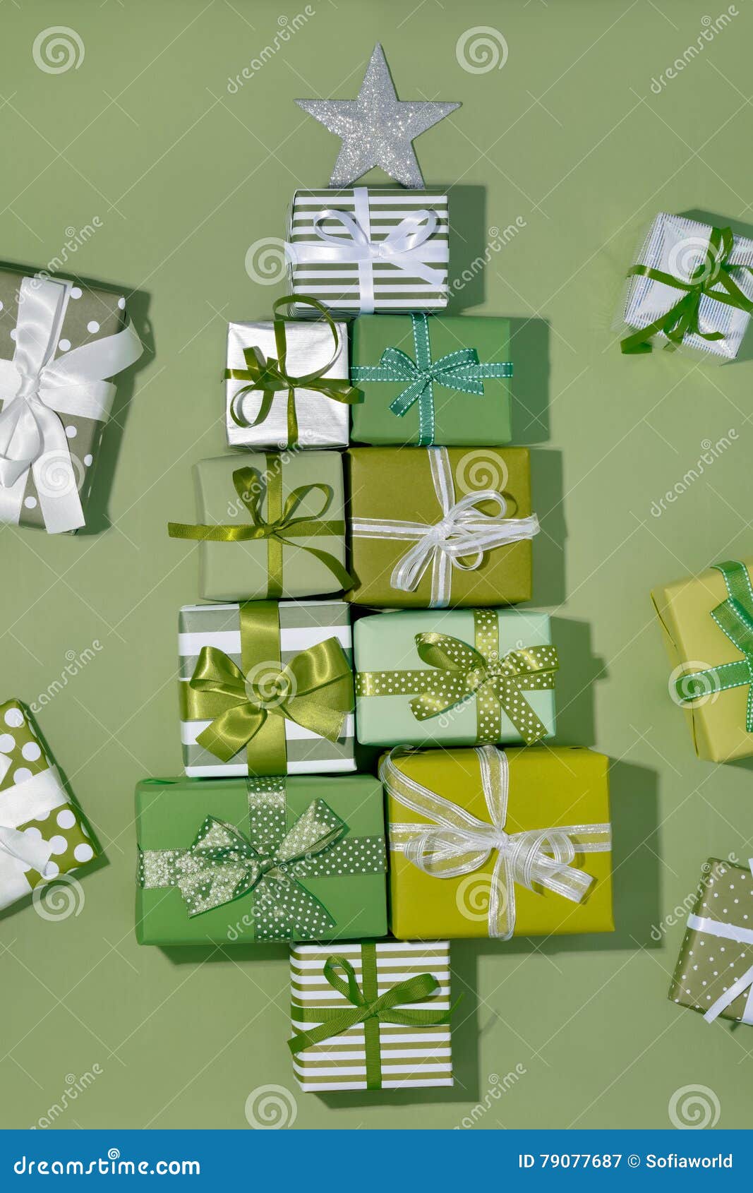 Christmas Tree of Gift Boxes Stock Image Image of object, gift 79077687