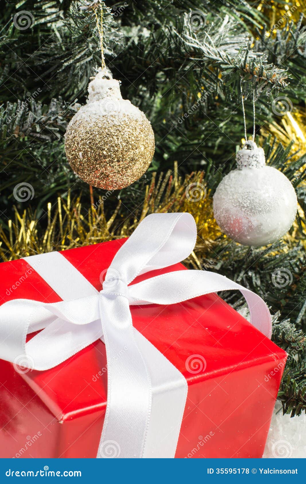 Christmas Tree and Gift Boxes Stock Photo Image of ornament, shiny