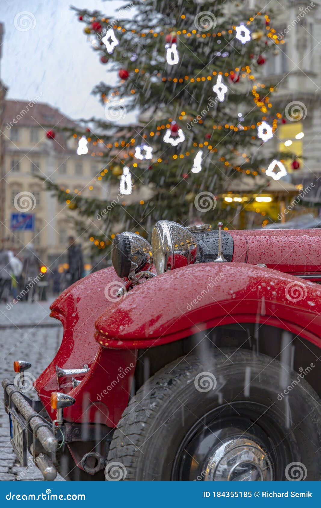 christmas tree on havelske namesti in prague czech republic
