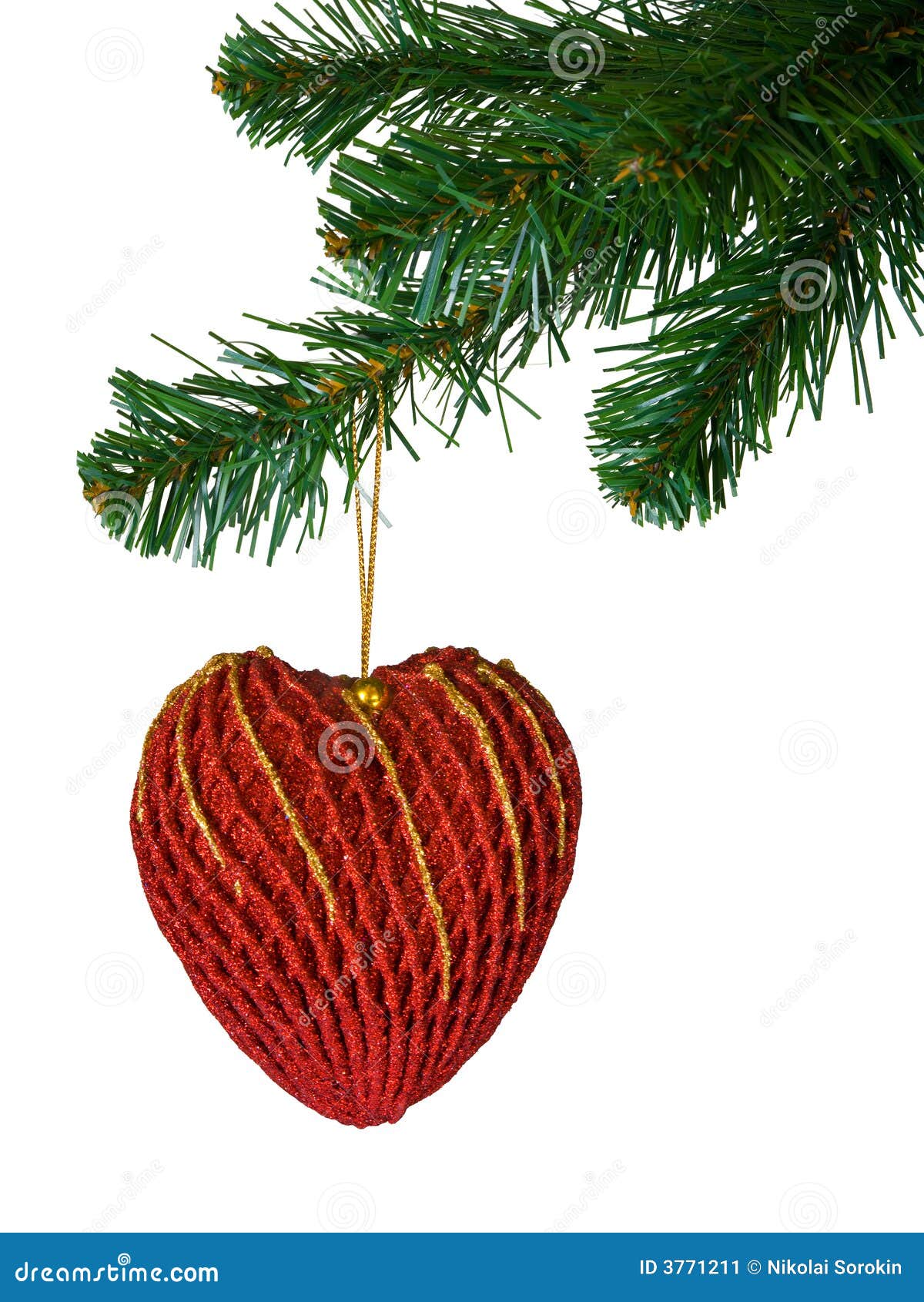 Christmas tree and heart stock image. Image of evergreen 3771211