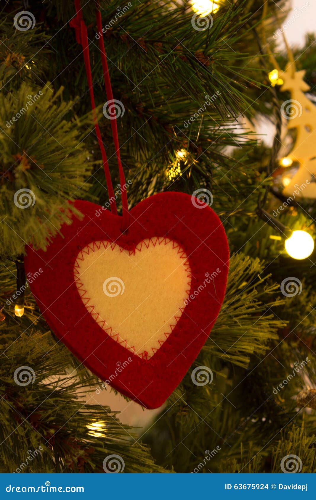 Christmas tree heart stock photo. Image of decoration 63675924