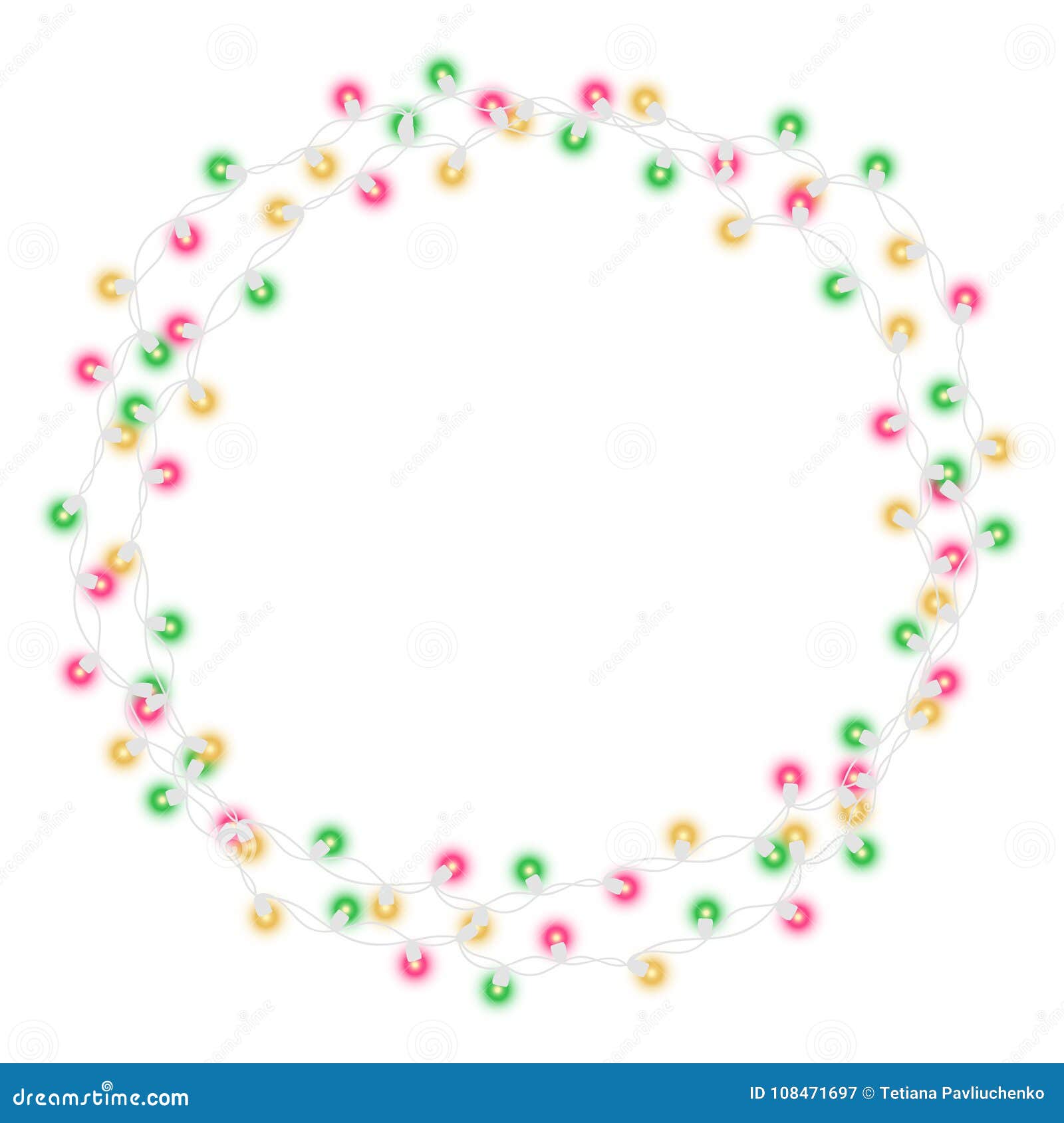 Download Christmas Tree Light String Garland Stock Vector ...