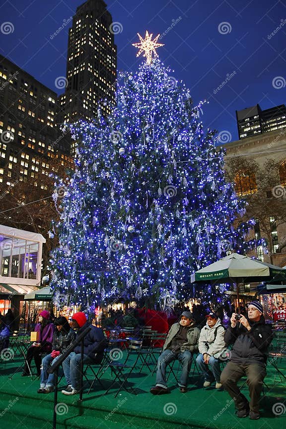 Christmas Tree Lighting Celebration at Bryant Park Editorial Photo