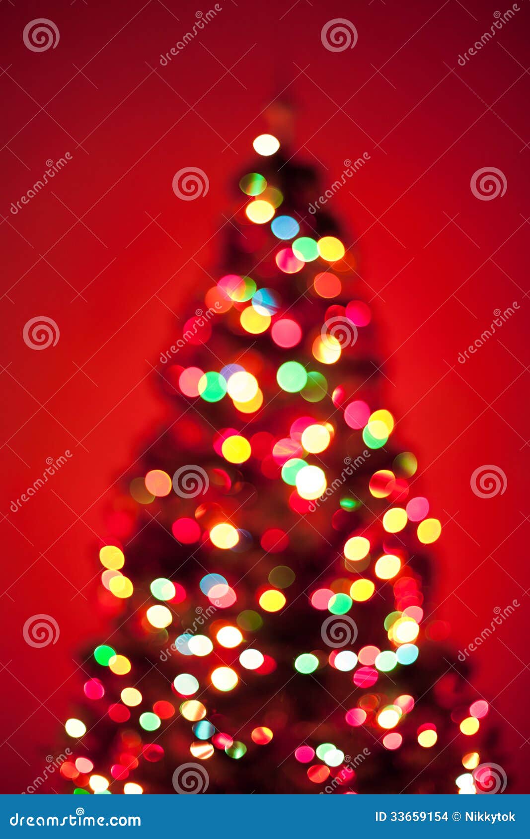 Christmas tree lights stock photo. Image of bright, defocused 33659154