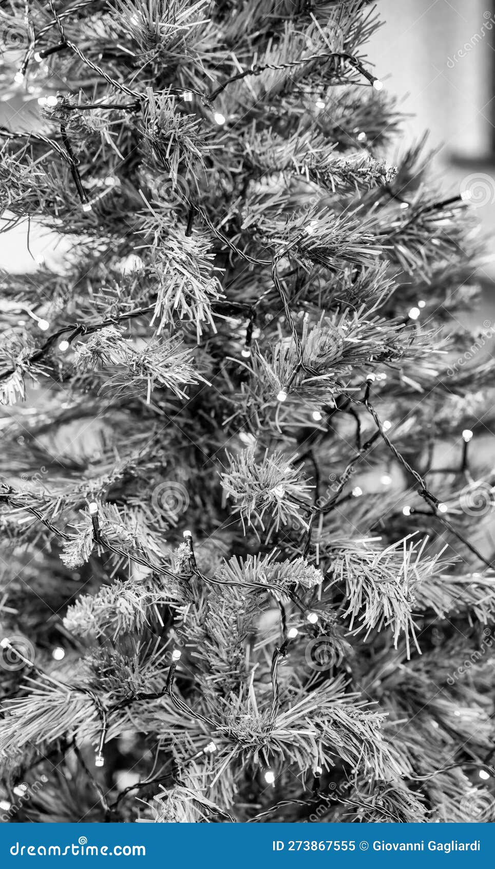 Christmas Tree Lights Synchronized in a Modern House Stock Image