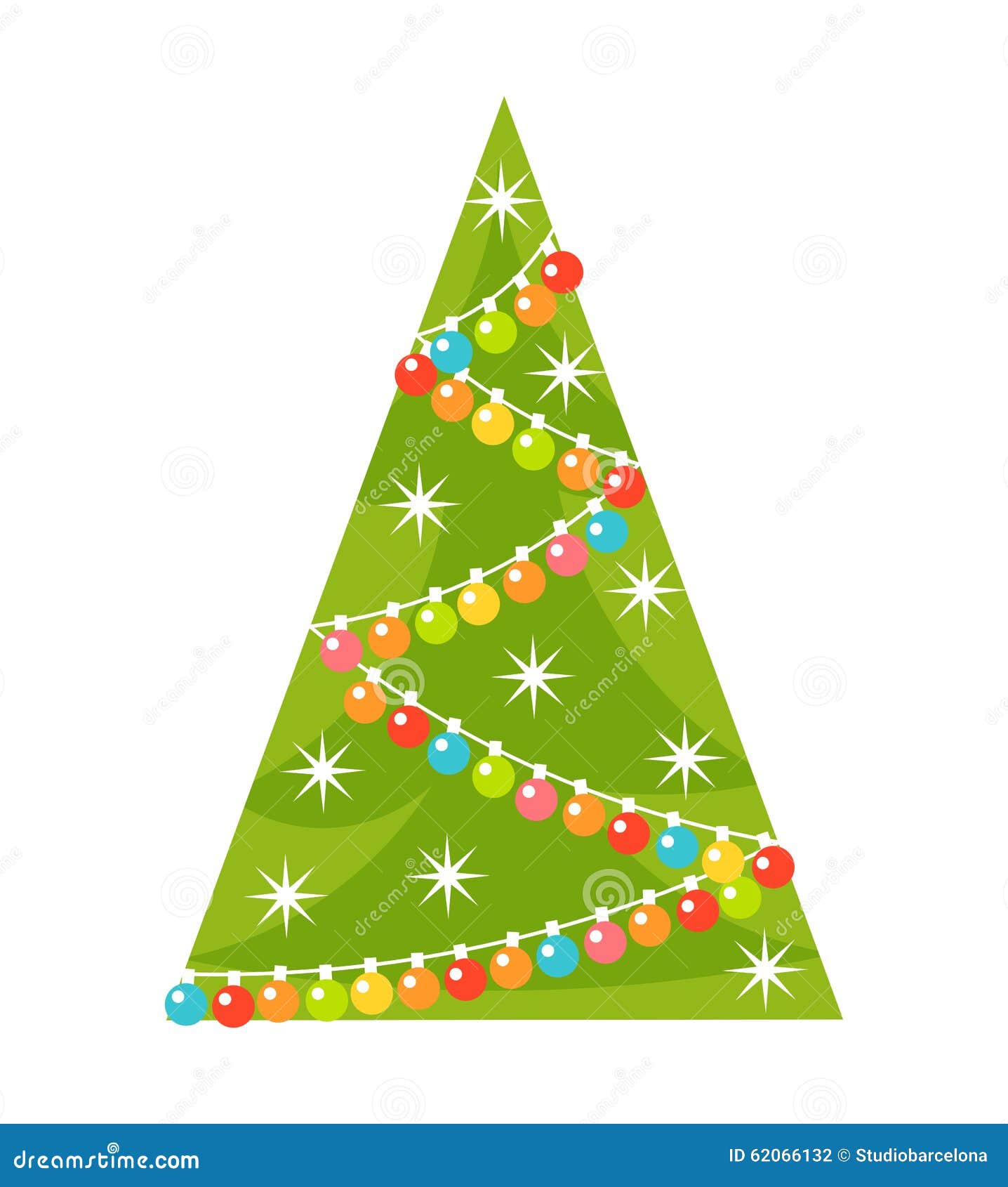 Christmas tree lights stock vector. Illustration of nature 62066132
