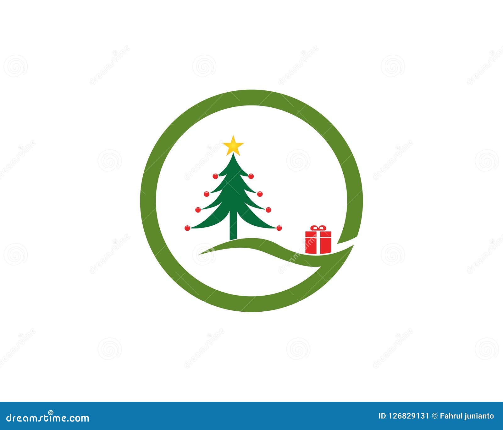 Christmas Tree Logo Vector Template Stock Vector Illustration of graphic, merry 126829131