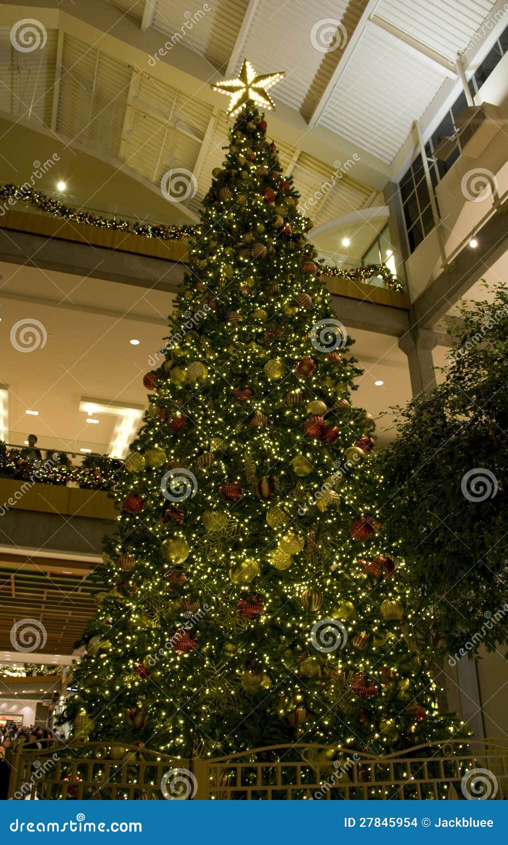 Christmas tree in mall stock photo. Image of mall, indoor - 27845954