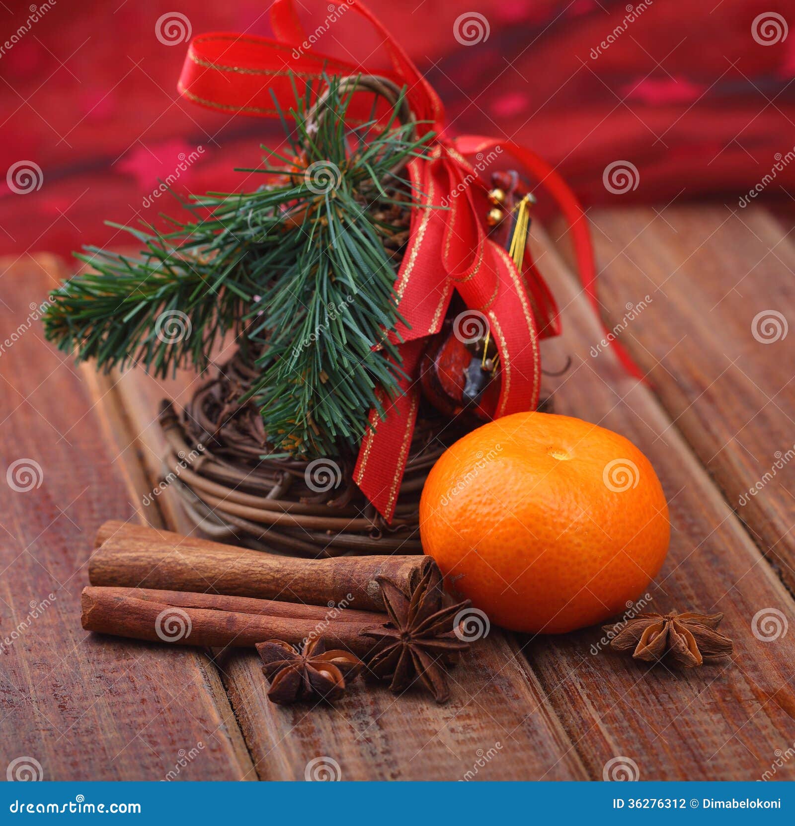 Christmas Tree and Mandarins. Stock Photo Image of mandarin, holiday