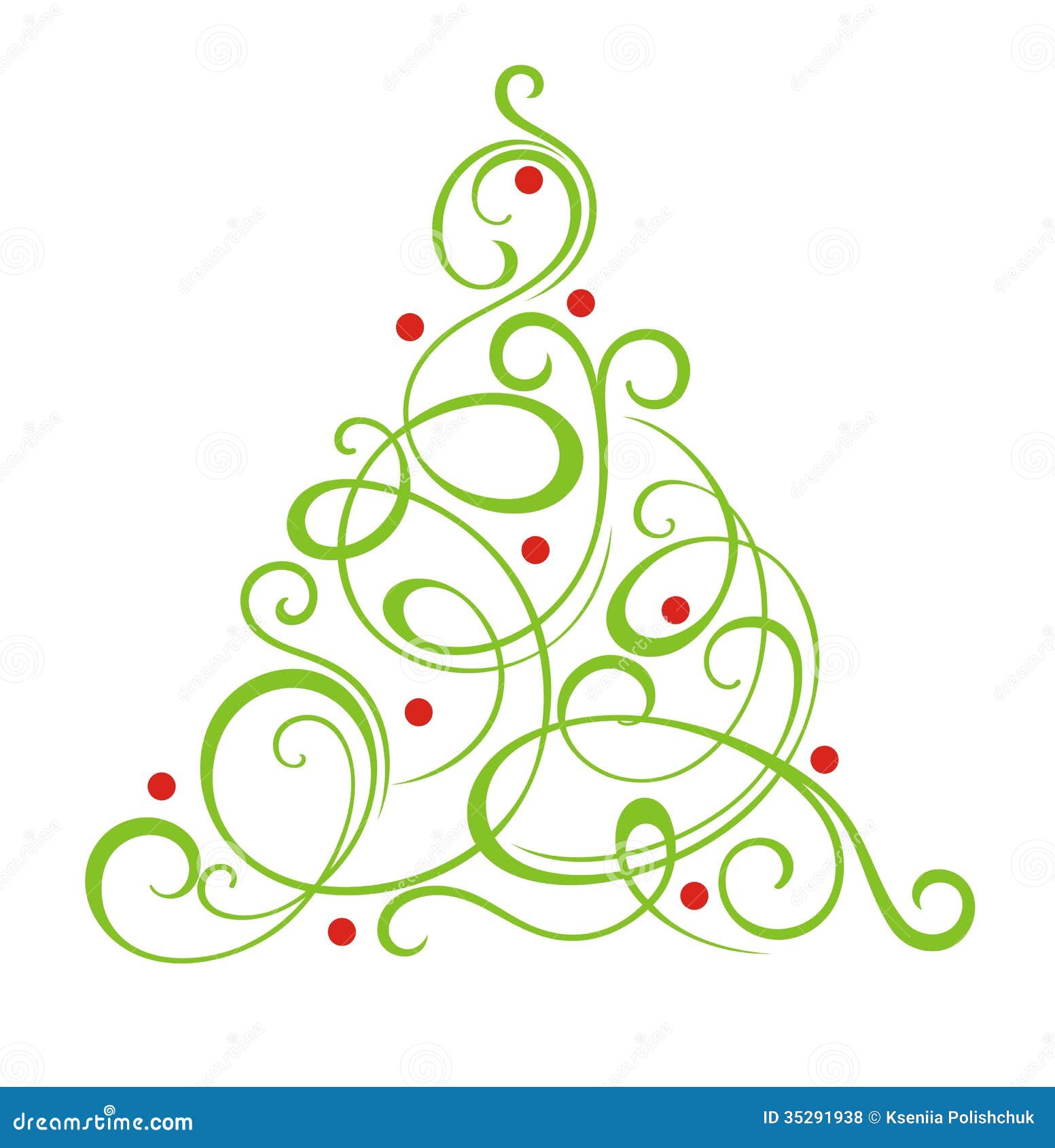 christmas tree stock vector illustration of curl victorian christmas trees for sale