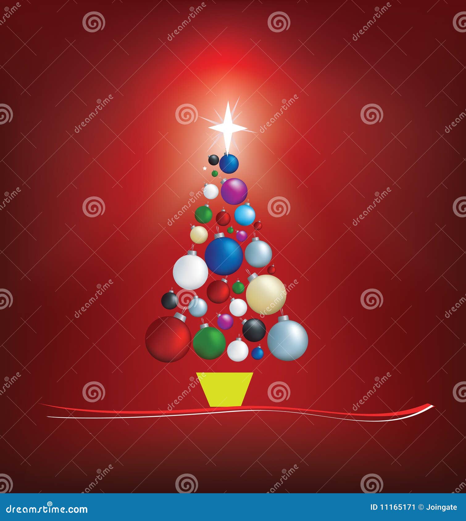 Christmas Tree Modern Illustration Stock Vector Illustration of green
