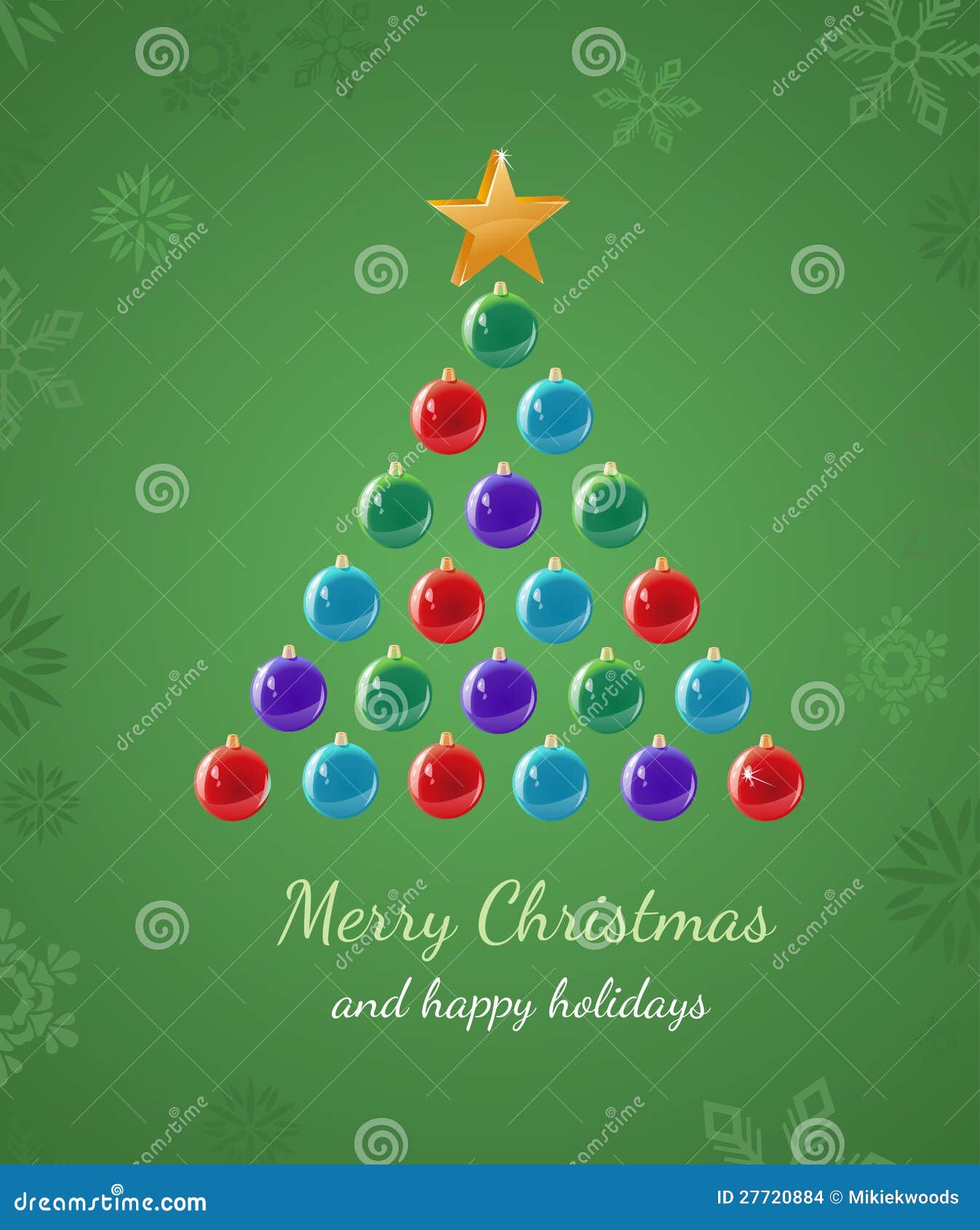 Christmas Tree Ornament Card Stock Images - Image: 27720884