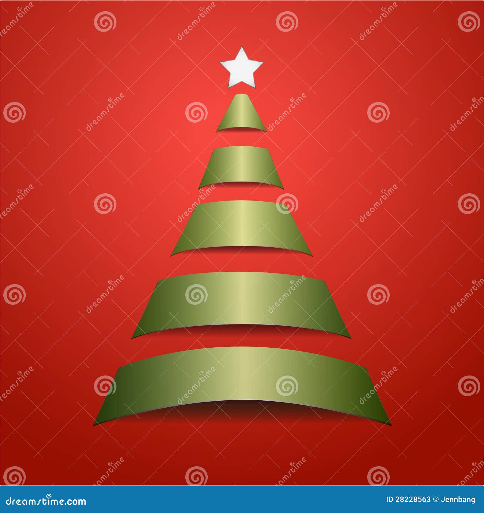 Christmas Tree Paper Bend Cutting Stock Illustration - Illustration of ...