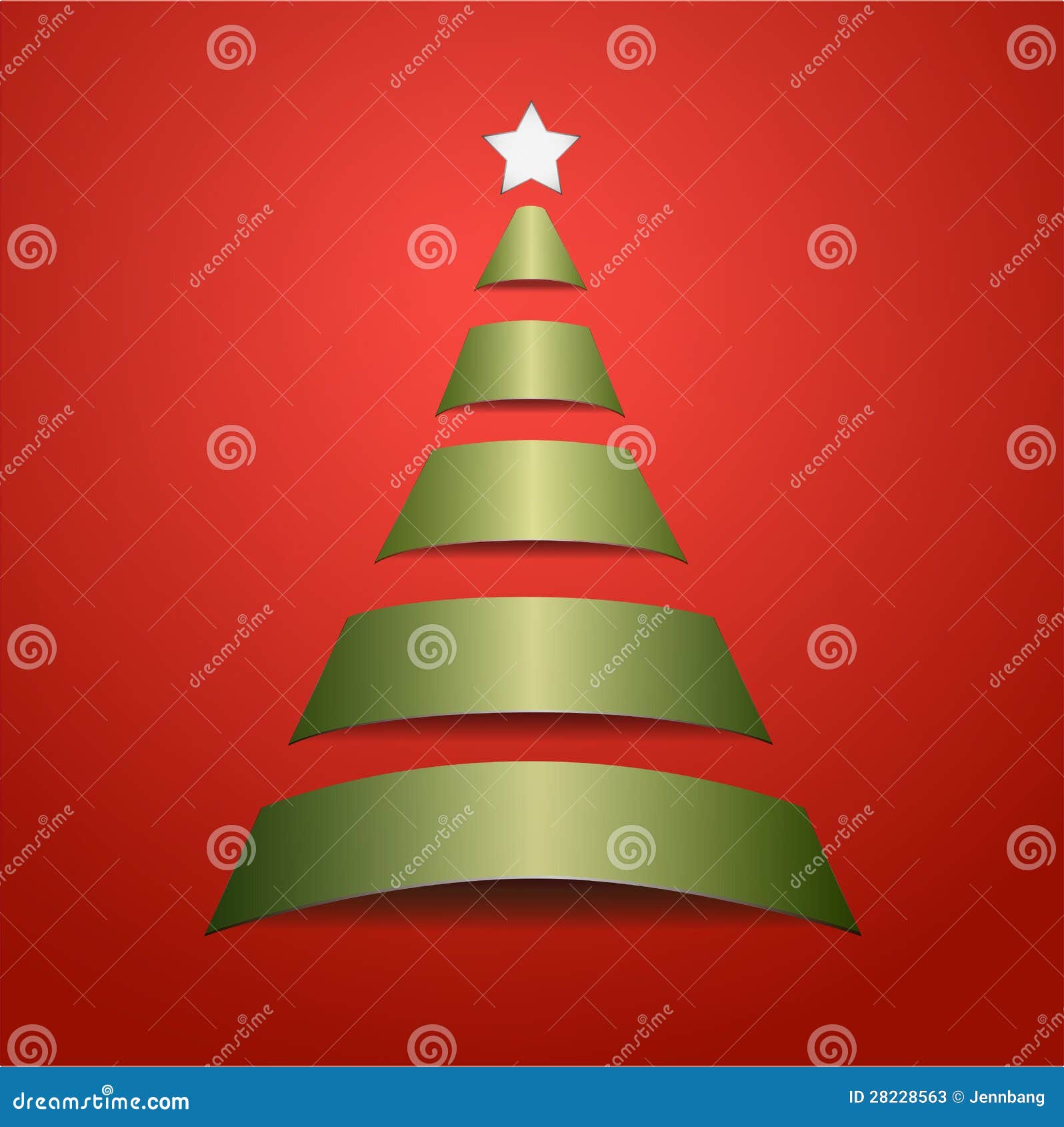 Christmas Tree Paper Bend Cutting Stock Illustration Illustration of