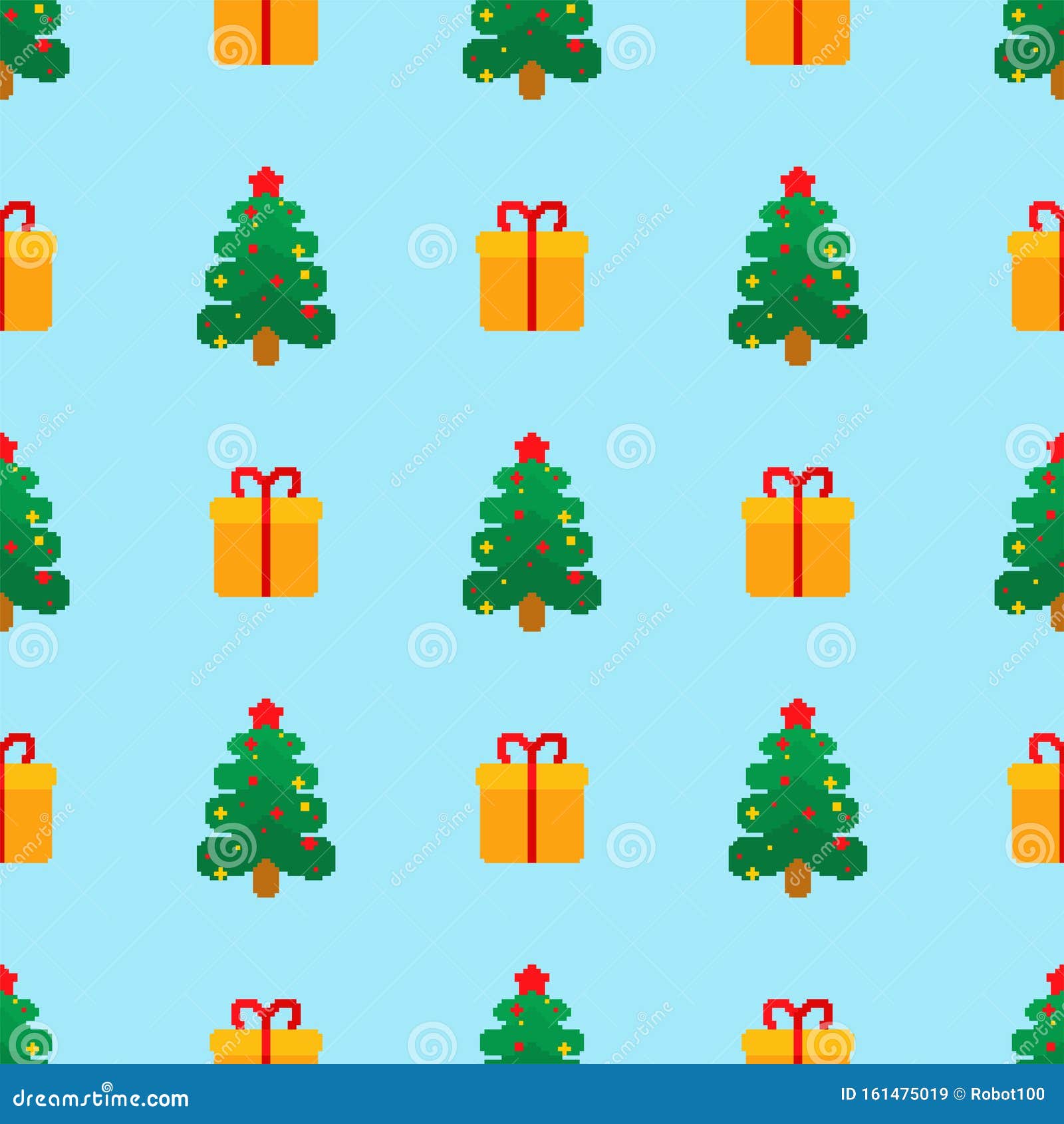 Mẫu pixel art cây thông Giáng Sinh liền kề. Nền 8 bit mỡ thông... thật dễ thương! Với những cây thông 8 bit tuyệt vời và những đốm tuyết rơi, bạn sẽ cảm thấy mình đang sống trong một trang trại Giáng Sinh thật đẹp đẽ. Hãy lấy cảm hứng từ bức tranh pixel art này để trang trí cho mình một mùa Giáng Sinh đầy ấm áp và niềm vui nhé!
