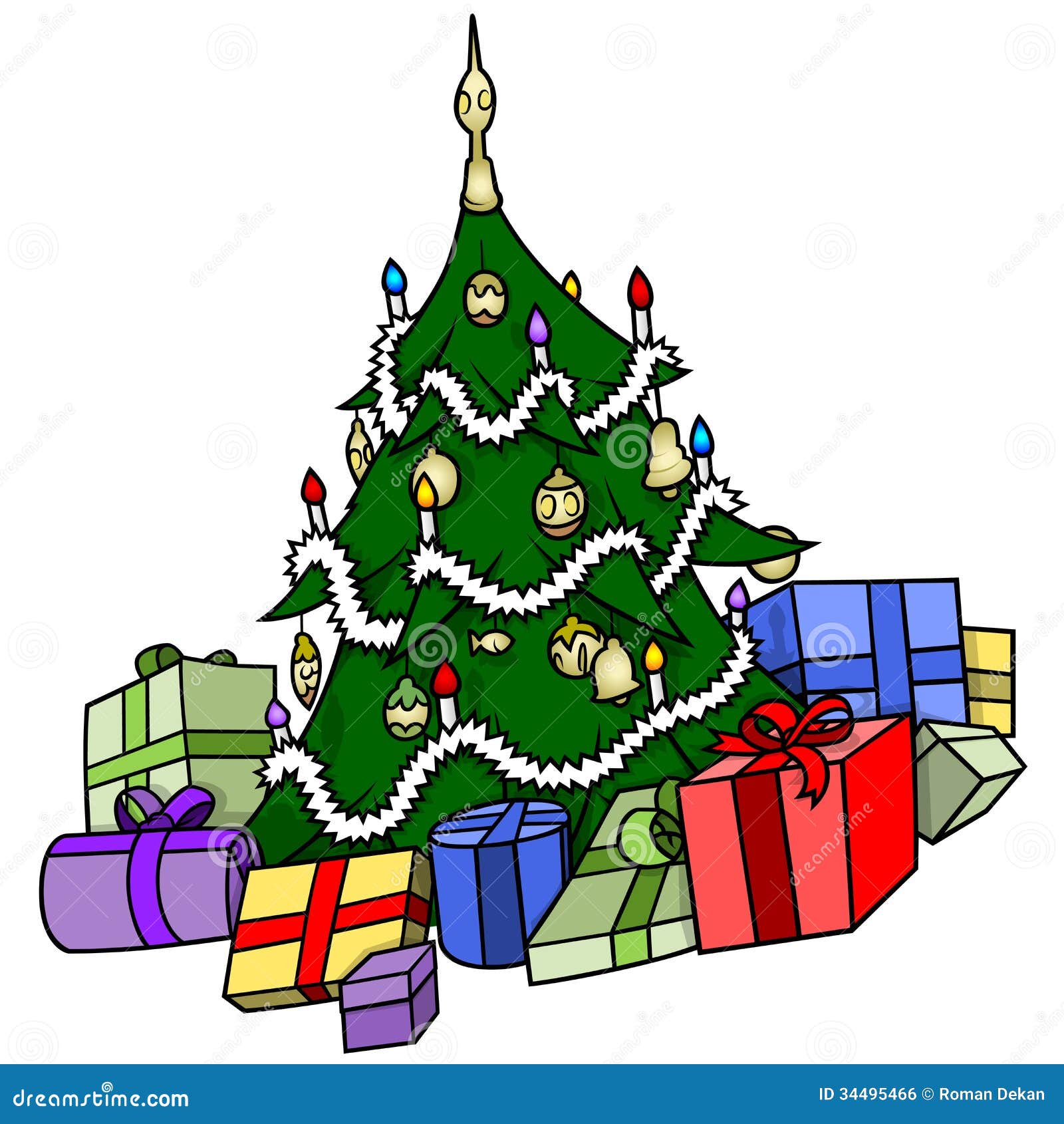 animated christmas tree with presents