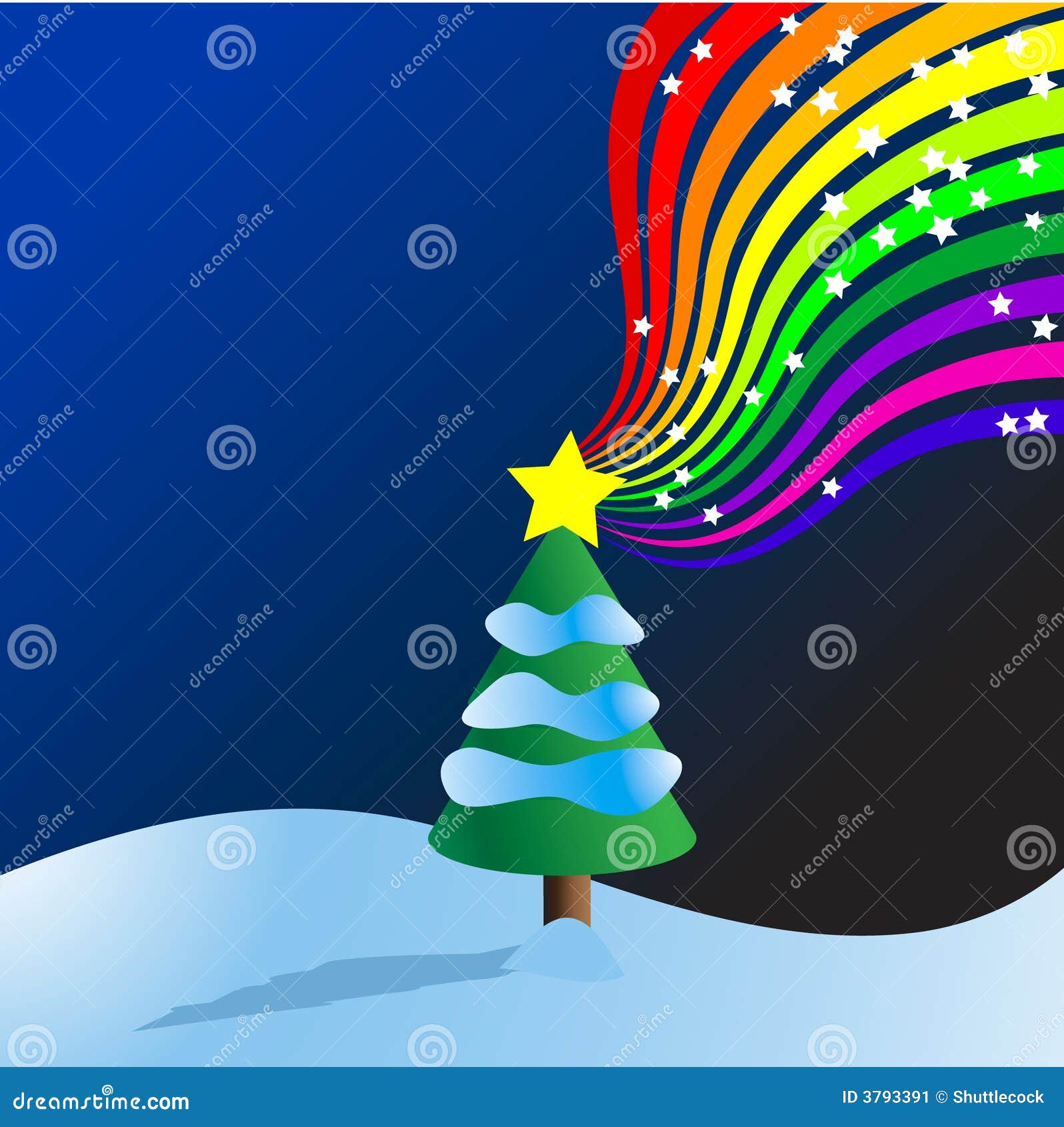 Download Christmas Tree Rainbow Vector Stock Vector - Illustration ...