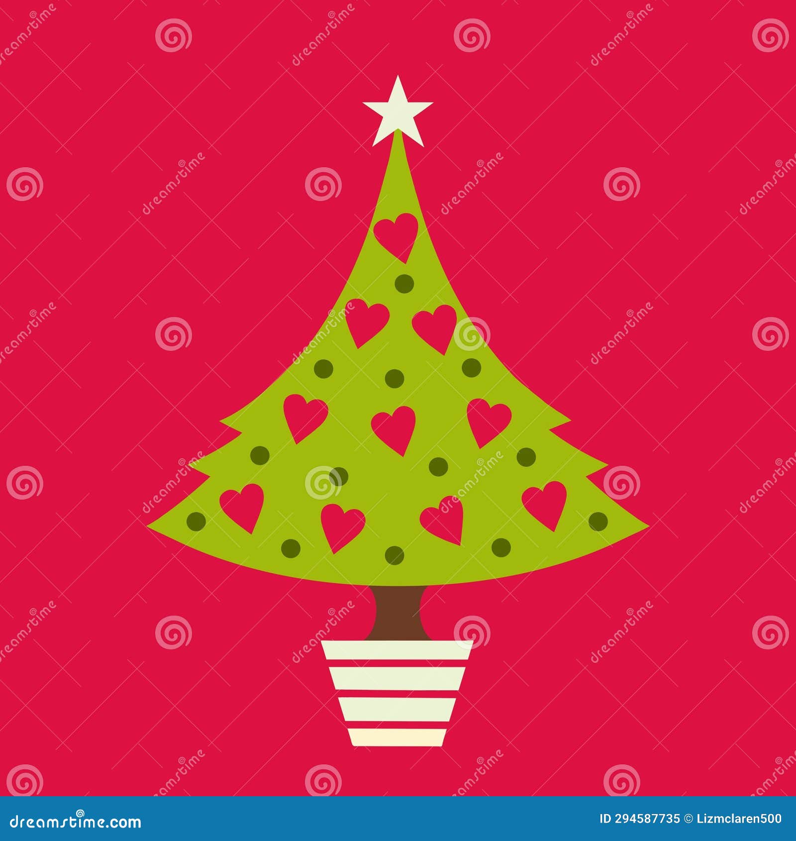 Modern Christmas Tree Design Stock Illustration Illustration of