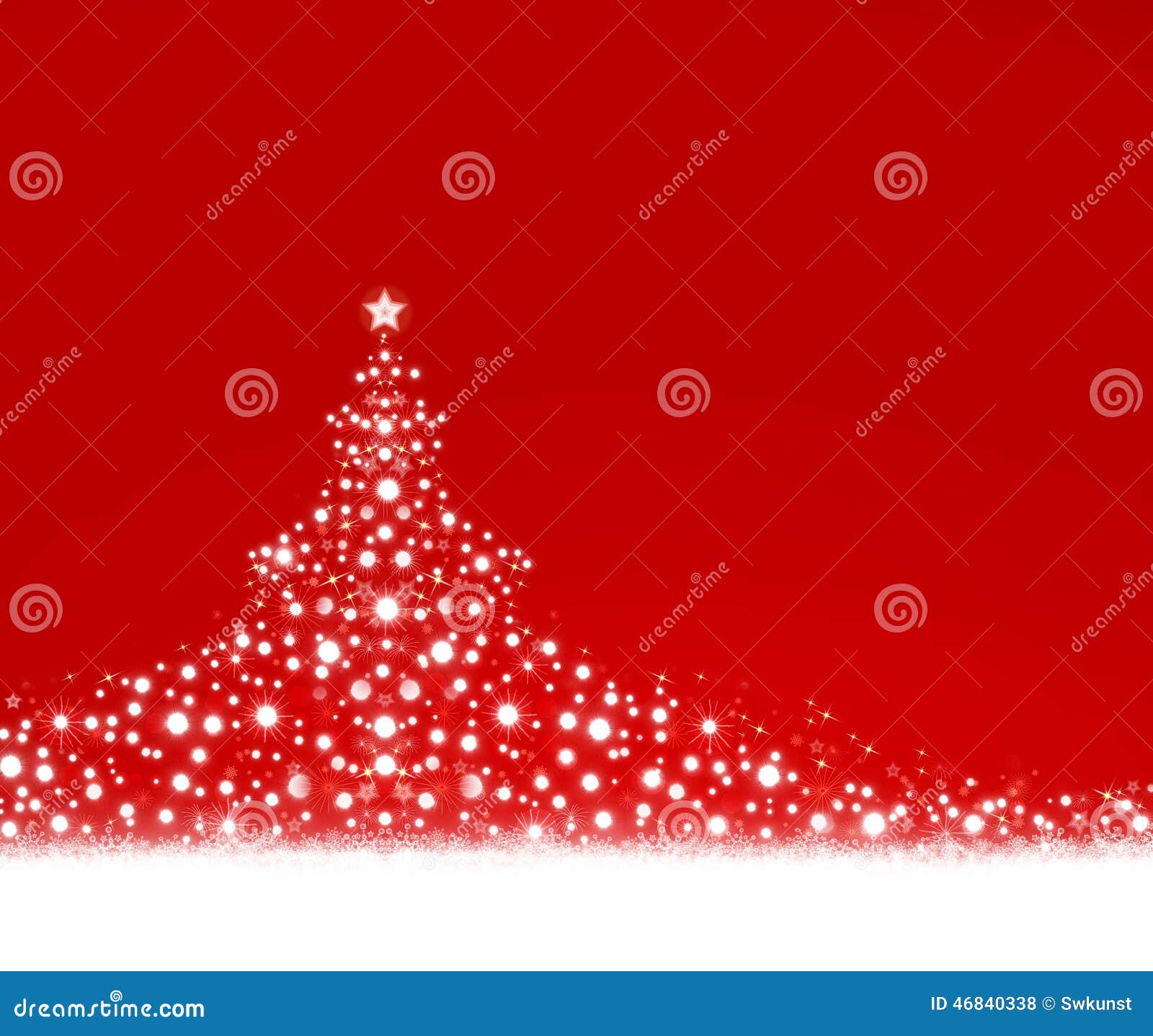 Christmas Tree on Red Background. Stock Illustration Illustration of