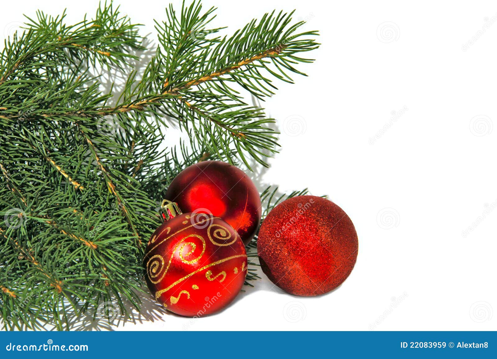 Christmas Tree And Red Balls Royalty Free Stock Images Image 22083959