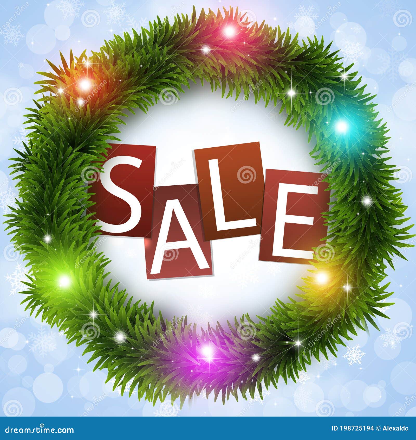 Christmas Tree Ring Sale Notice Stock Photo Image of card, holiday