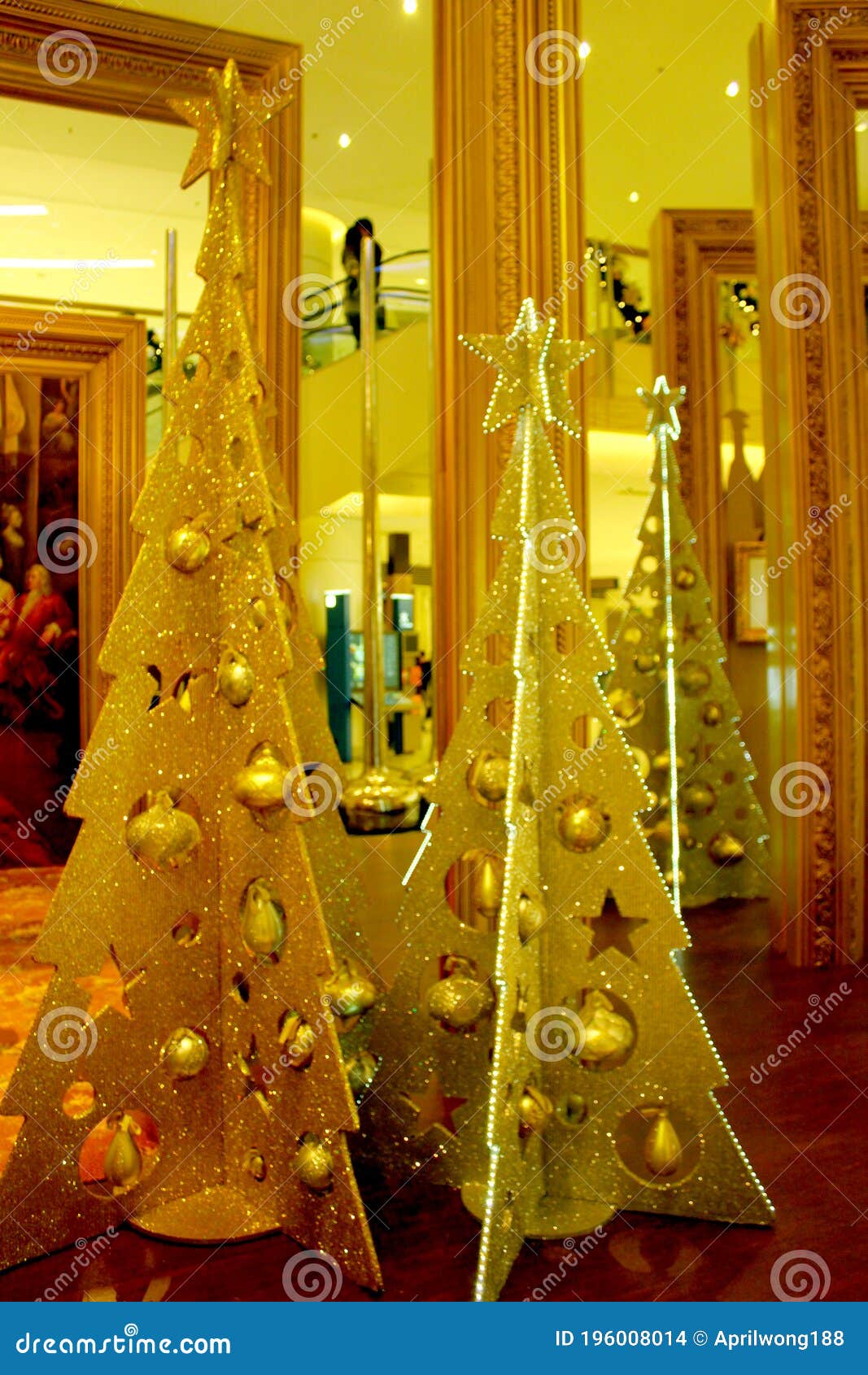 Christmas tree in the room editorial stock image. Image of border