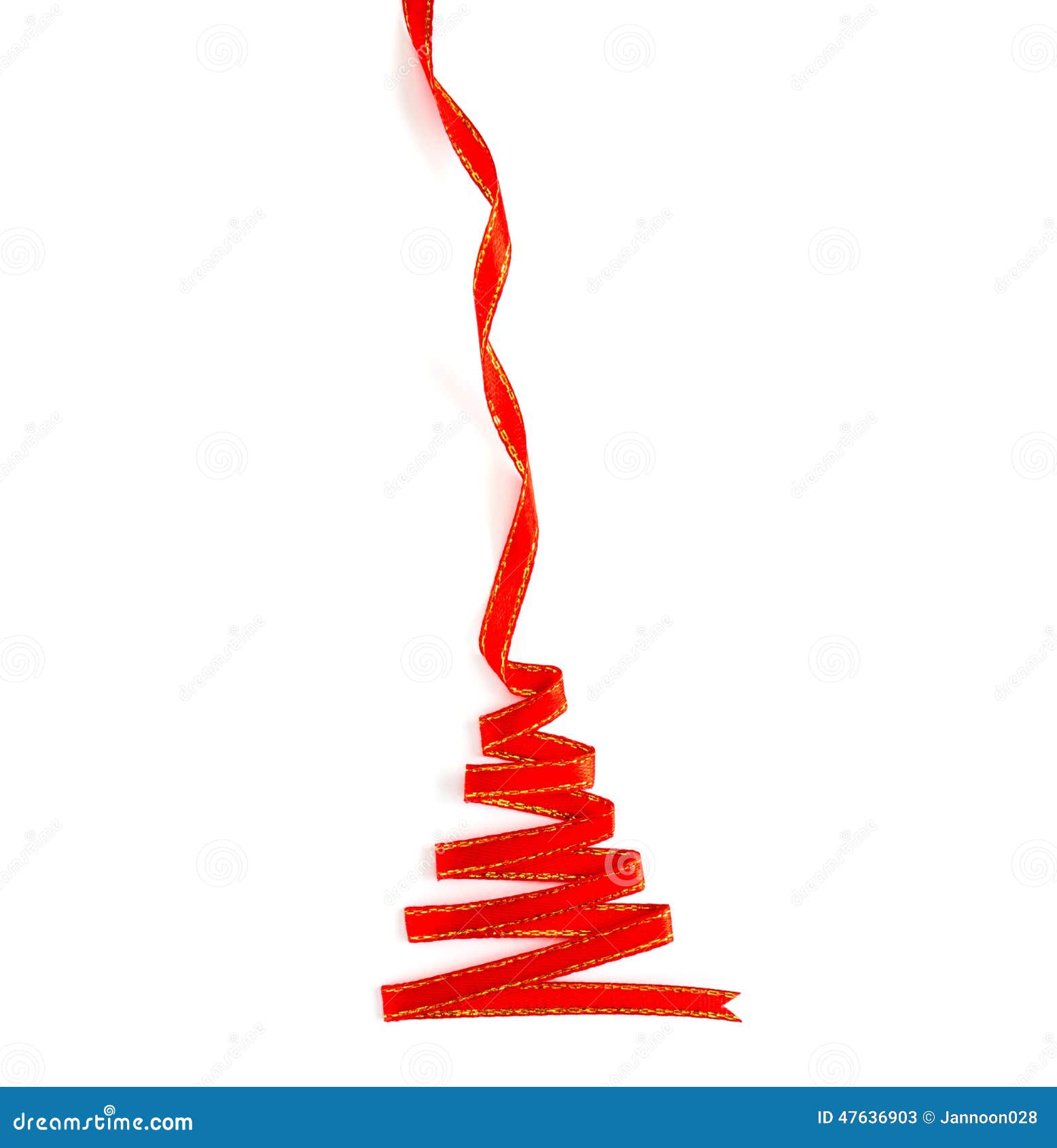 Christmas Tree from Shiny Red Ribbon Isolated Stock Image Image of rendering, festive 47636903