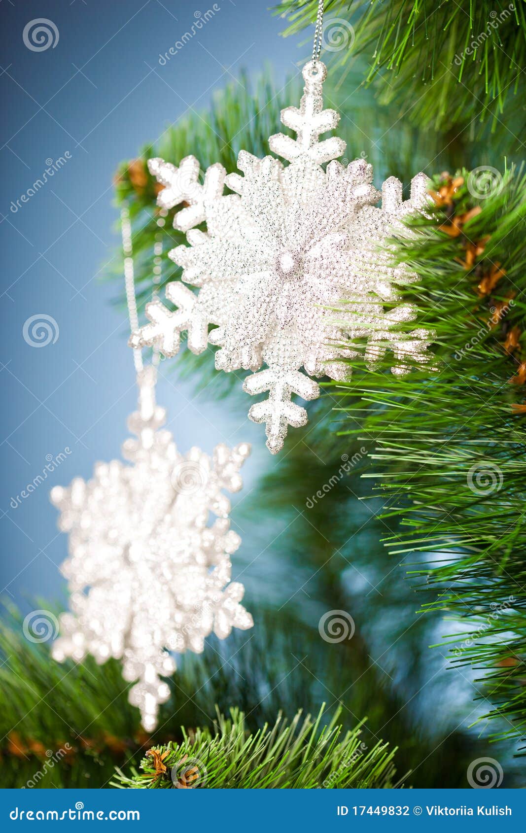 Christmas Tree with Snowflake Stock Photo Image of adorn, merry 17449832