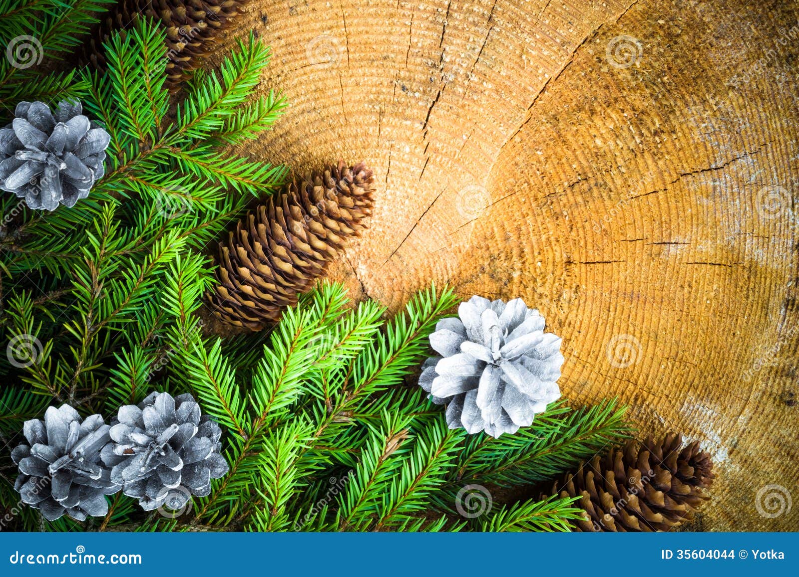 Christmas Tree Spruce Pine Wooden Stock Photo Image of decorations