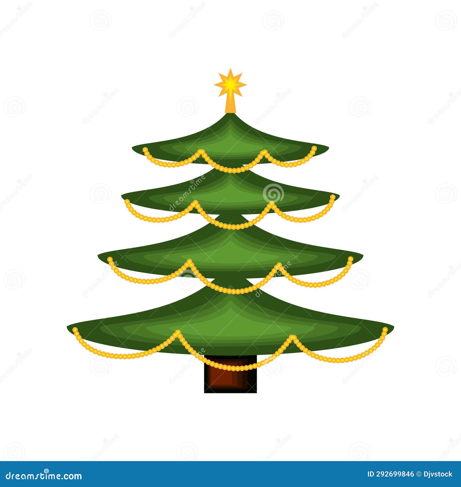 Christmas tree and star stock illustration. Illustration of shiny