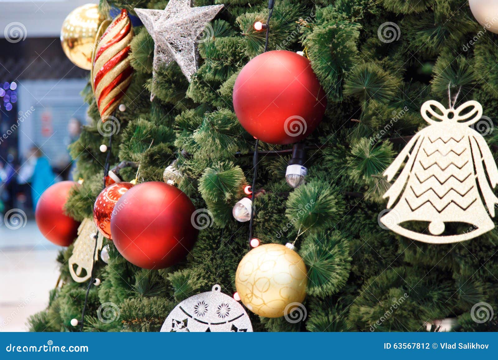 Christmas Tree Tradition Decoration Ball Closeup Stock Photo Image of