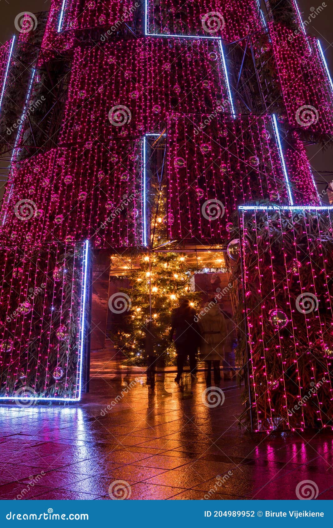 Christmas Tree of Vilnius 2020 Editorial Photography Image of street